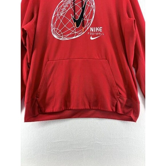 Men's Nike Size XXL Hoodie Red and Black Football Graphics Dri-Fit - Picture 3 of 7